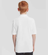 Fruit of the Loom Kids Poly/Cotton Piqué Polo Shirt | White thumbnail 1