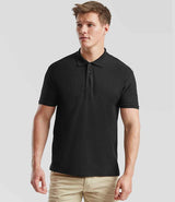Fruit of the Loom Poly/Cotton Piqué Polo Shirt | Black thumbnail 1