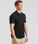 Fruit of the Loom Poly/Cotton Piqué Polo Shirt | Black thumbnail 3