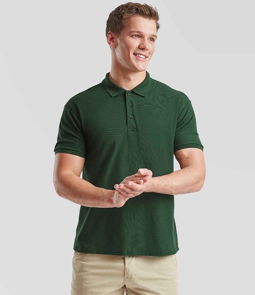 Fruit of the Loom Poly/Cotton Piqué Polo Shirt | Bottle Green