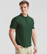 Fruit of the Loom Poly/Cotton Piqué Polo Shirt | Bottle Green thumbnail 3