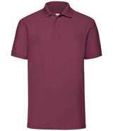 Fruit of the Loom Poly/Cotton Piqué Polo Shirt | Burgundy thumbnail 4