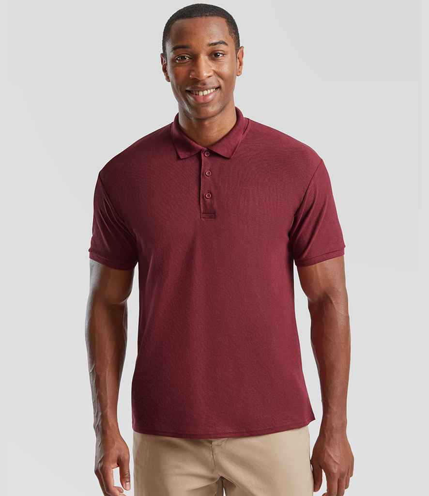 Fruit of the Loom Poly/Cotton Piqué Polo Shirt | Burgundy