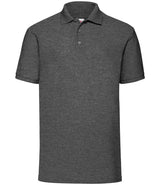 Fruit of the Loom Poly/Cotton Piqué Polo Shirt | Dark Heather thumbnail 3