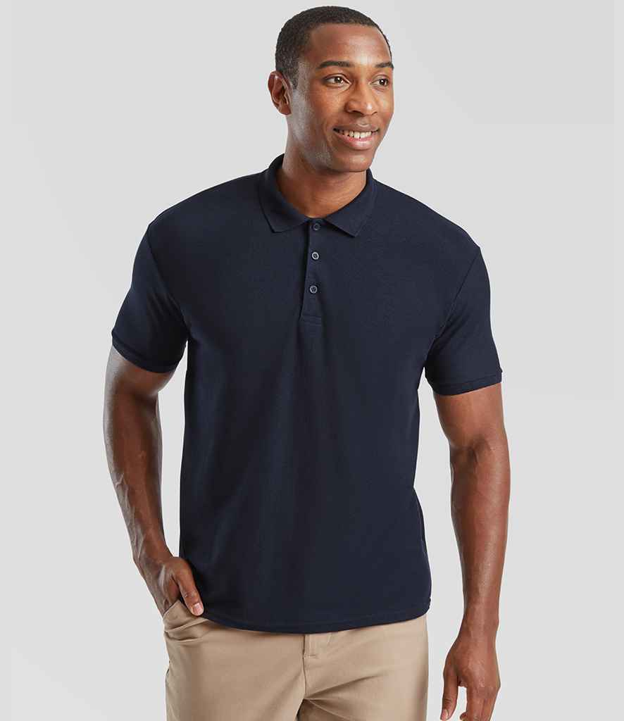 Fruit of the Loom Poly/Cotton Piqué Polo Shirt | Deep Navy