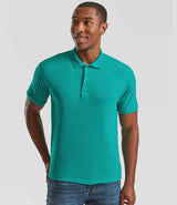 Fruit of the Loom Poly/Cotton Piqué Polo Shirt | Emerald thumbnail 1