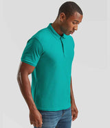 Fruit of the Loom Poly/Cotton Piqué Polo Shirt | Emerald thumbnail 3
