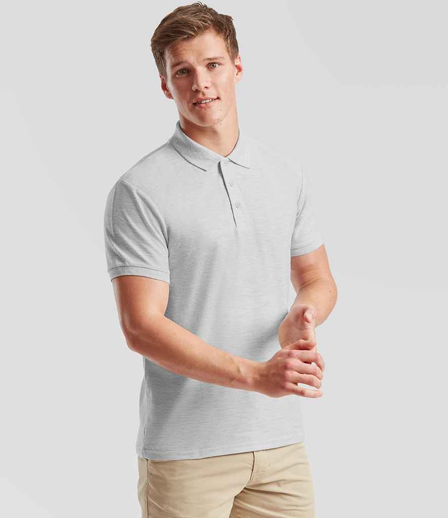Fruit of the Loom Poly/Cotton Piqué Polo Shirt | Heather Grey