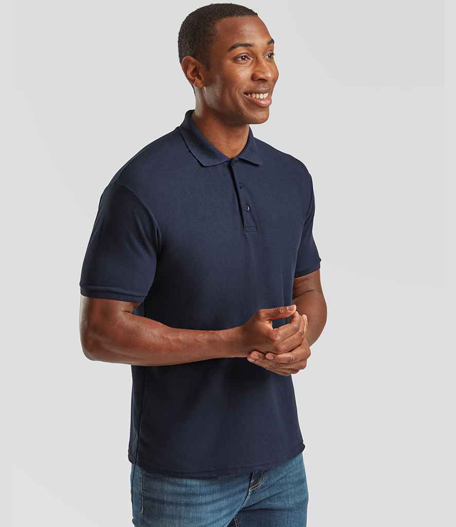 Fruit of the Loom Poly/Cotton Piqué Polo Shirt | Navy