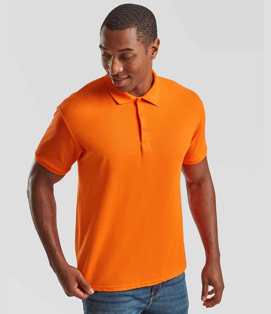 Fruit of the Loom Poly/Cotton Piqué Polo Shirt | Orange