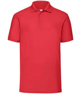 Fruit of the Loom Poly/Cotton Piqué Polo Shirt | Red thumbnail 3
