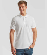 Fruit of the Loom Poly/Cotton Piqué Polo Shirt | White thumbnail 3