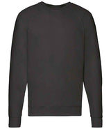 Fruit of the Loom Lightweight Raglan Sweatshirt | Black thumbnail 4