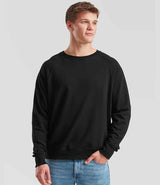 Fruit of the Loom Lightweight Raglan Sweatshirt | Black thumbnail 1