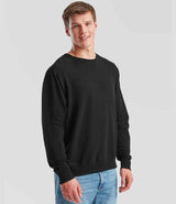 Fruit of the Loom Lightweight Raglan Sweatshirt | Black thumbnail 3