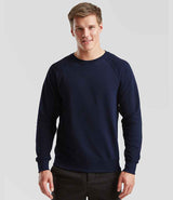 Fruit of the Loom Lightweight Raglan Sweatshirt | Deep Navy thumbnail 1