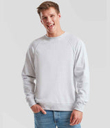 Fruit of the Loom Lightweight Raglan Sweatshirt | Heather Grey thumbnail 1