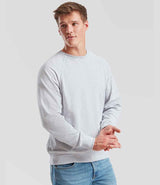 Fruit of the Loom Lightweight Raglan Sweatshirt | Heather Grey thumbnail 3