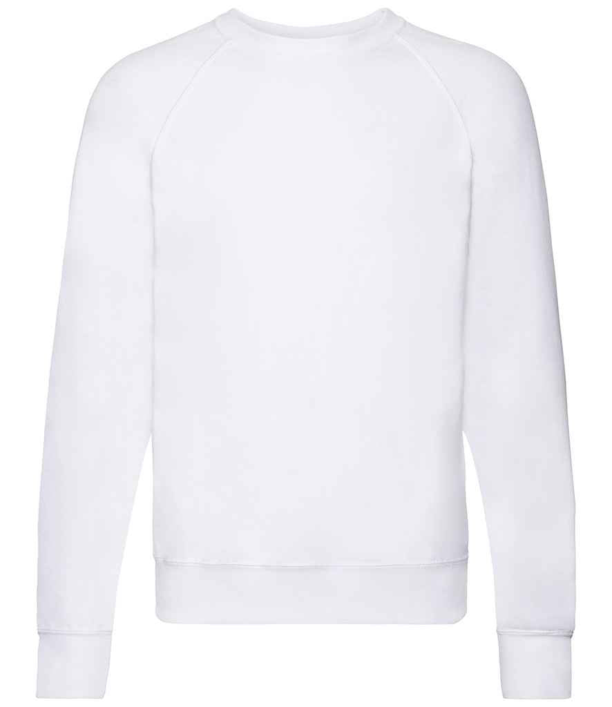 Fruit of the Loom Lightweight Raglan Sweatshirt | White