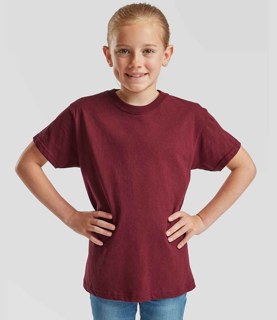 Fruit of the Loom Kids Original T-Shirt | Burgundy