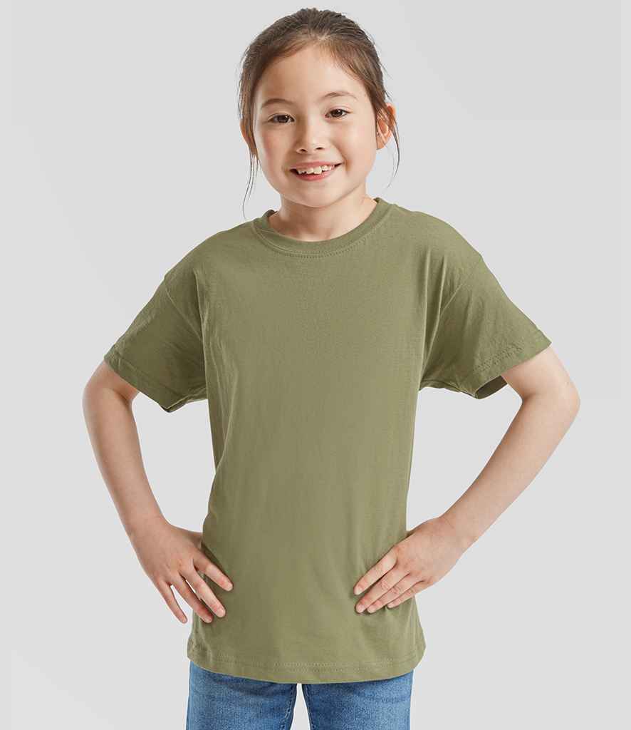 Fruit of the Loom Kids Original T-Shirt | Classic Olive