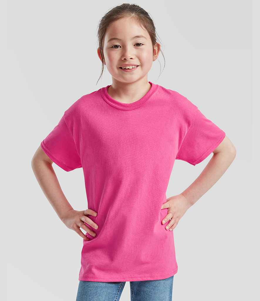 Fruit of the Loom Kids Original T-Shirt | Fuchsia