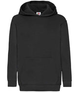 Fruit of the Loom Kids Classic Hooded Sweatshirt | Black thumbnail 4