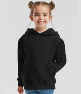 Fruit of the Loom Kids Classic Hooded Sweatshirt | Black thumbnail 1