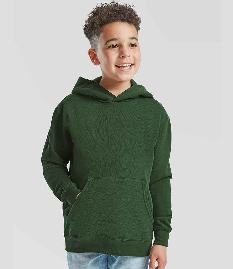 Fruit of the Loom Kids Classic Hooded Sweatshirt | Bottle Green