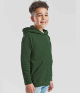 Fruit of the Loom Kids Classic Hooded Sweatshirt | Bottle Green thumbnail 3