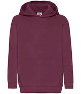 Fruit of the Loom Kids Classic Hooded Sweatshirt | Burgundy thumbnail 4