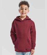 Fruit of the Loom Kids Classic Hooded Sweatshirt | Burgundy thumbnail 1