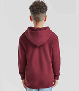 Fruit of the Loom Kids Classic Hooded Sweatshirt | Burgundy thumbnail 2
