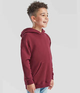 Fruit of the Loom Kids Classic Hooded Sweatshirt | Burgundy thumbnail 3