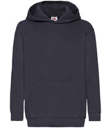Fruit of the Loom Kids Classic Hooded Sweatshirt | Deep Navy thumbnail 4