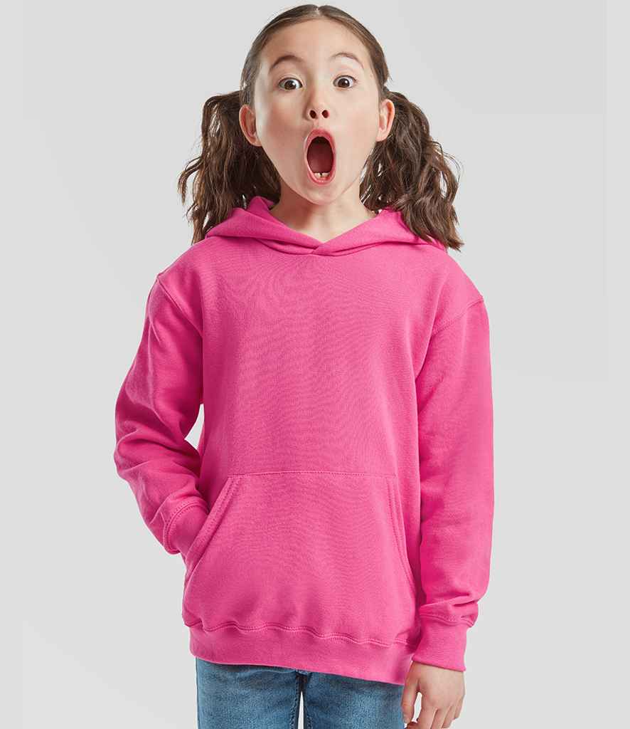 Fruit of the Loom Kids Classic Hooded Sweatshirt | Fuchsia
