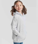 Fruit of the Loom Kids Classic Hooded Sweatshirt | Heather Grey thumbnail 3
