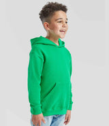 Fruit of the Loom Kids Classic Hooded Sweatshirt | Kelly Green thumbnail 3