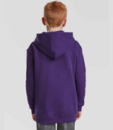 Fruit of the Loom Kids Classic Hooded Sweatshirt | Purple thumbnail 2