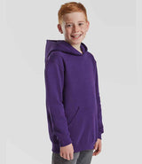 Fruit of the Loom Kids Classic Hooded Sweatshirt | Purple thumbnail 3