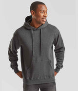Fruit of the Loom Classic Hooded Sweatshirt | Dark Heather thumbnail 1