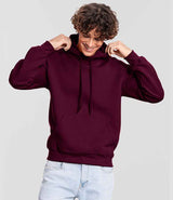 Fruit of the Loom Iconic Premium Hooded Sweatshirt | Burgundy thumbnail 2