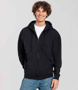 Fruit of the Loom Iconic Premium Hooded Sweat Jacket | Black thumbnail 1