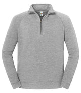 Fruit of the Loom Iconic Premium Zip Neck Sweatshirt | Athletic Heather thumbnail 4