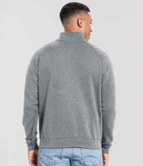 Fruit of the Loom Iconic Premium Zip Neck Sweatshirt | Athletic Heather thumbnail 2