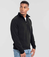 Fruit of the Loom Iconic Premium Zip Neck Sweatshirt | Black thumbnail 3