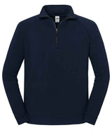 Fruit of the Loom Iconic Premium Zip Neck Sweatshirt | Deep Navy thumbnail 5