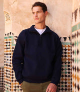 Fruit of the Loom Iconic Premium Zip Neck Sweatshirt | Deep Navy thumbnail 1