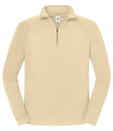 Fruit of the Loom Iconic Premium Zip Neck Sweatshirt | Desert Sand thumbnail 4
