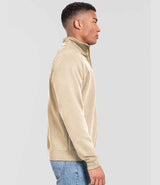 Fruit of the Loom Iconic Premium Zip Neck Sweatshirt | Desert Sand thumbnail 3